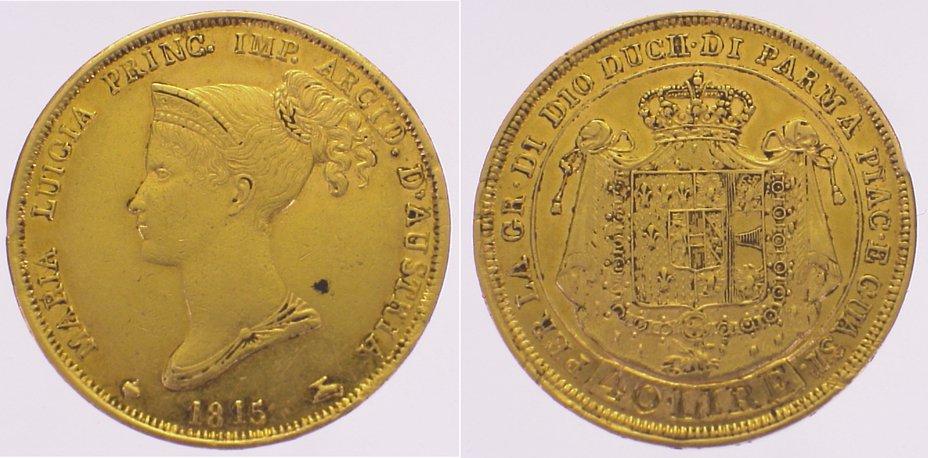 Foto Italien-Parma 40 Lire Gold 1815