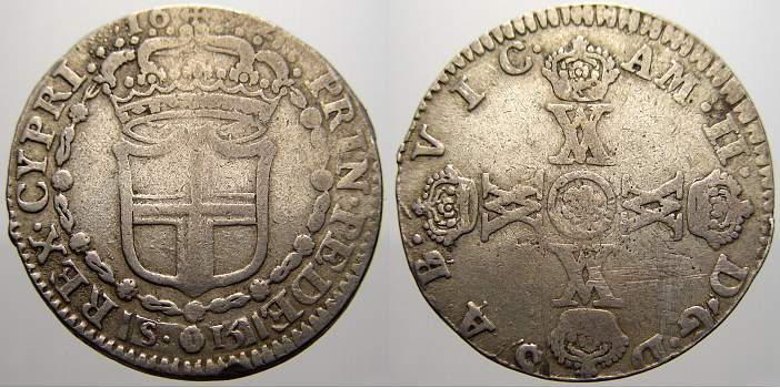 Foto Italien-Savoia 15 Soldi 1692