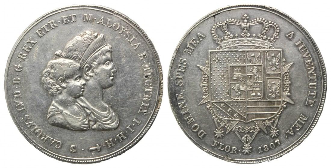 Foto Italien, Toskana, 10 Lire =1 1/2 Francescone 1807,