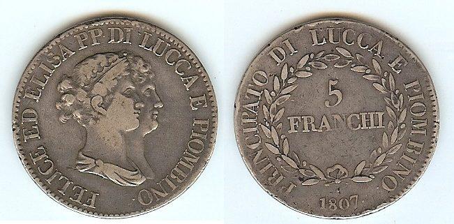 Foto Italy 5 Franchi 1807