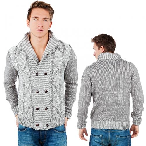 Foto Italy Style Danilo Knit chaqueta jersey gris/Ecru talla XL