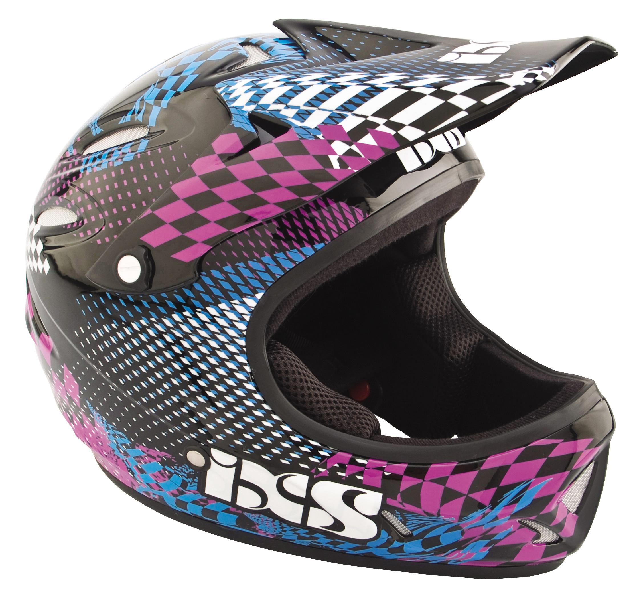 Foto IXS Phobos Flag Casco Downhill violeta/negro, l