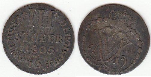 Foto Jülich Berg 3 Stüber 1805 S