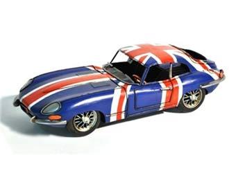 Foto Jaguar E Type with Union Jack (1961) Tinplate Model Car