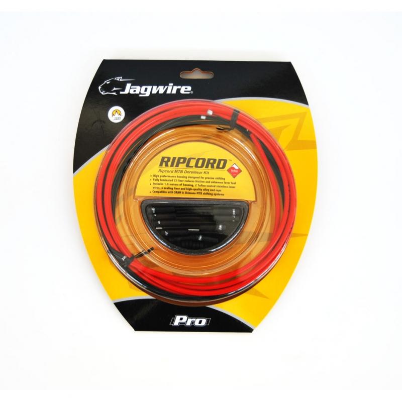 Foto JAGWIRE Kit RIPCORD Completo cable y funda para cambio Rojo