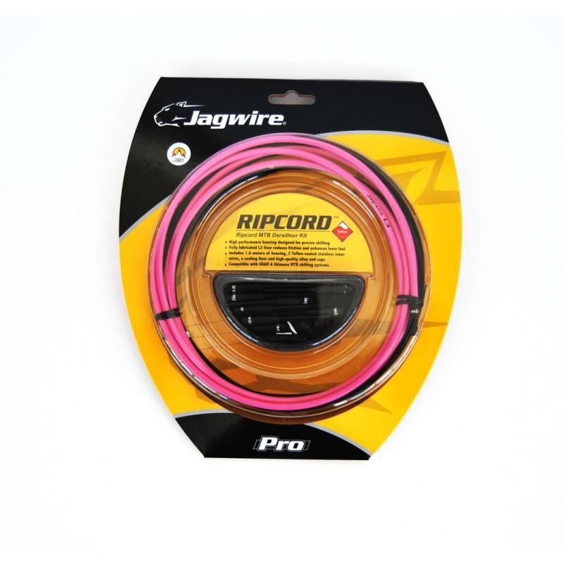 Foto JAGWIRE Kit RIPCORD Completo cable y funda para cambio Rosa