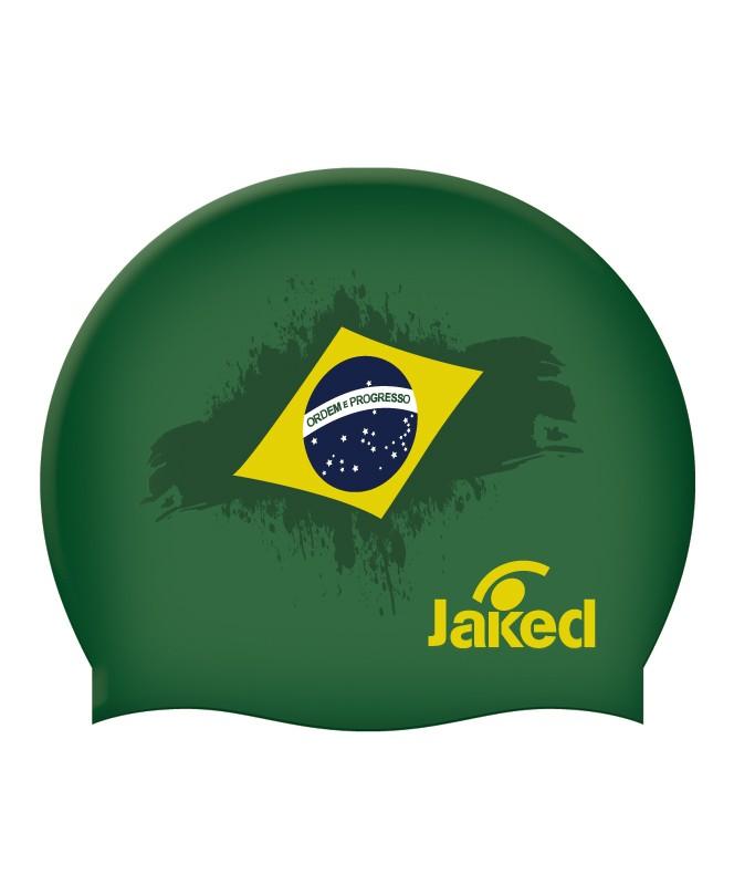 Foto Jaked Cuffia Brazil Flags Silicone Swimming Cap