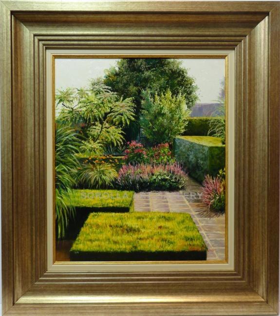 Foto Jardín | Pinturas de patios y jardines en óleo sobre lienzo