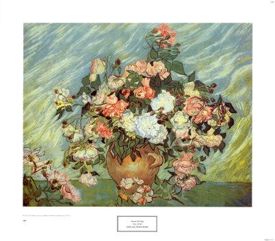 Foto Jarrón con rosas, 1890, Vincent van Gogh - Laminas