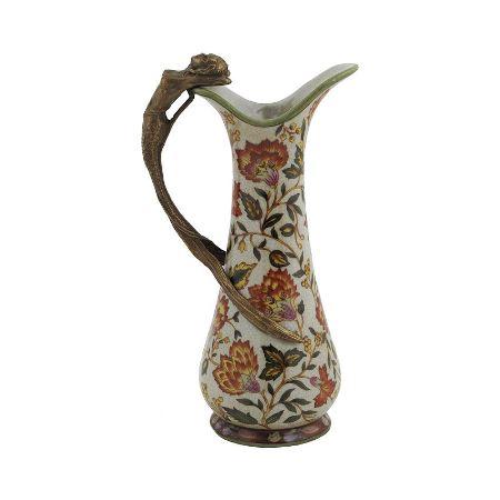 Foto Jarra de porcelana: Jarra asa mujer 25cm con bronce -Hiti