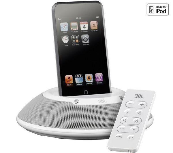Foto JBL Estación de acoplamiento On Stage Micro II - blancoa para    iPhone,   iPod classic,   iPod nano,   iPod touch