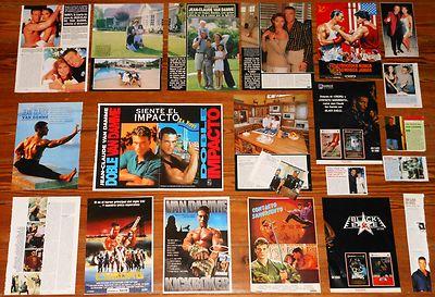 Foto Jean-claude Van Damme Spanish Clippings 1980s/1990s 30 Photos Candid Rare Mags
