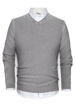Foto Jersey Algodón Textura gris medio vigore H.E. by MANGO