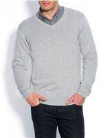 Foto Jersey cuello de pico 100% algodón