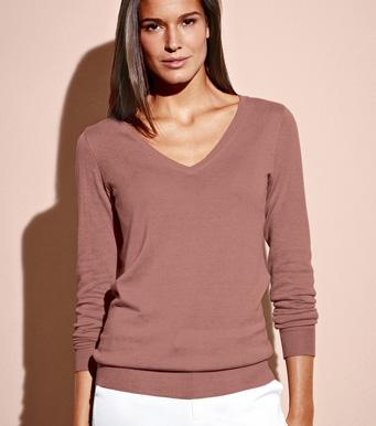 Foto Jersey cuello V ´cachemire´ QUALITÉ PREMIUM mujer