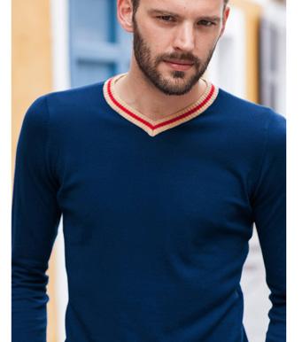 Foto Jersey de punto manga larga hombre