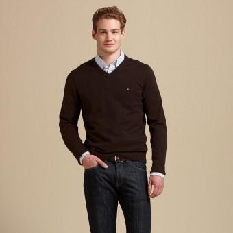 Foto Jersey tommy hilfiger hombre ctn cashmere v-nk brown