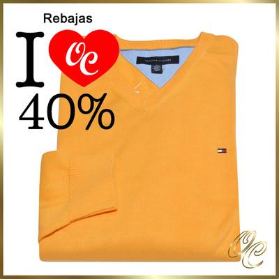 Foto Jersey Tommy Hilfiger Hombre Mod.pacific Naranja Talla Xl