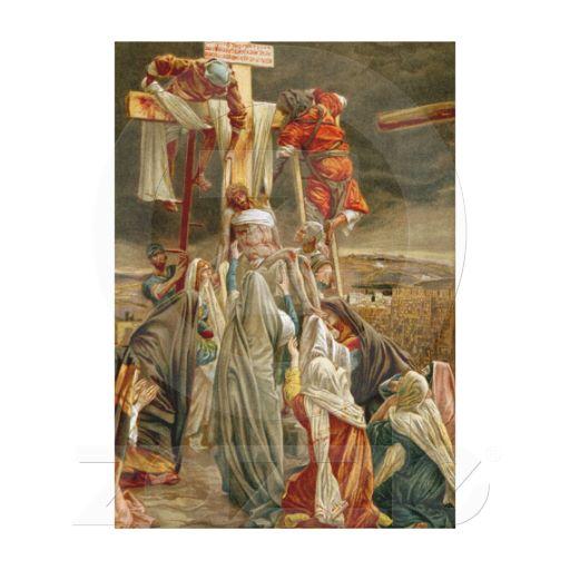 Foto Jesucristo tomado abajo de la cruz Lona Envuelta Para Galerías