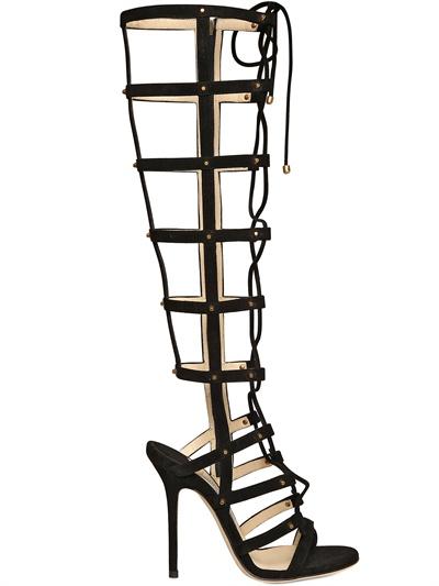 Foto jimmy choo sandalias de gladiador de gamuza mogul 110mm