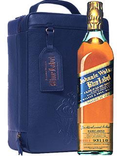 Foto Johnnie Walker Blue Label Scotch Whisky mit Traveler Bag 0,7 Ltr Schot