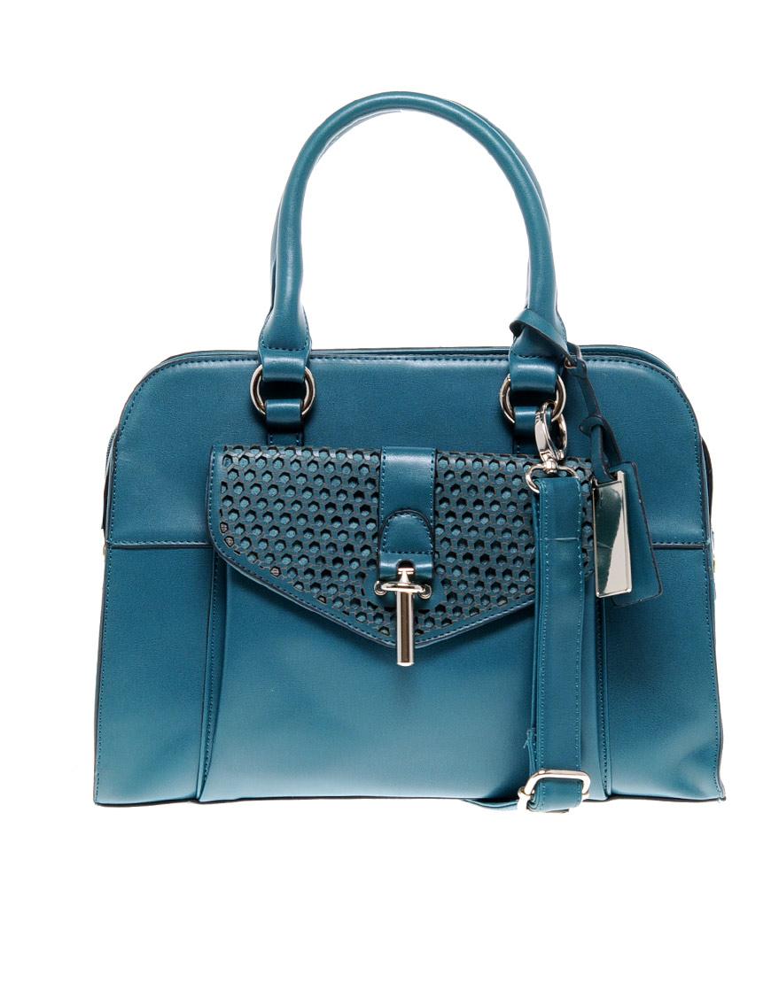 Foto Johnny Loves Rosie Structured Handbag with Pocket Blue