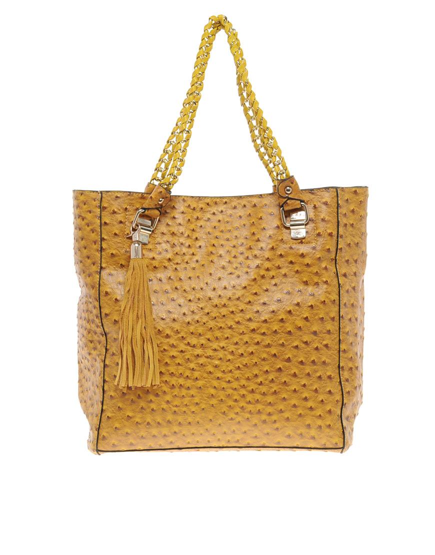 Foto Johnny Loves Rosie Tote Bag with Tassle Yellow