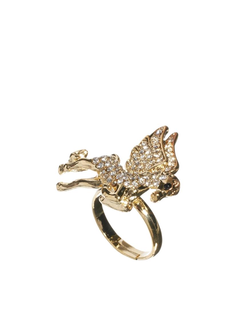 Foto Johnny Loves Rosie Unicorn Ring Dorado