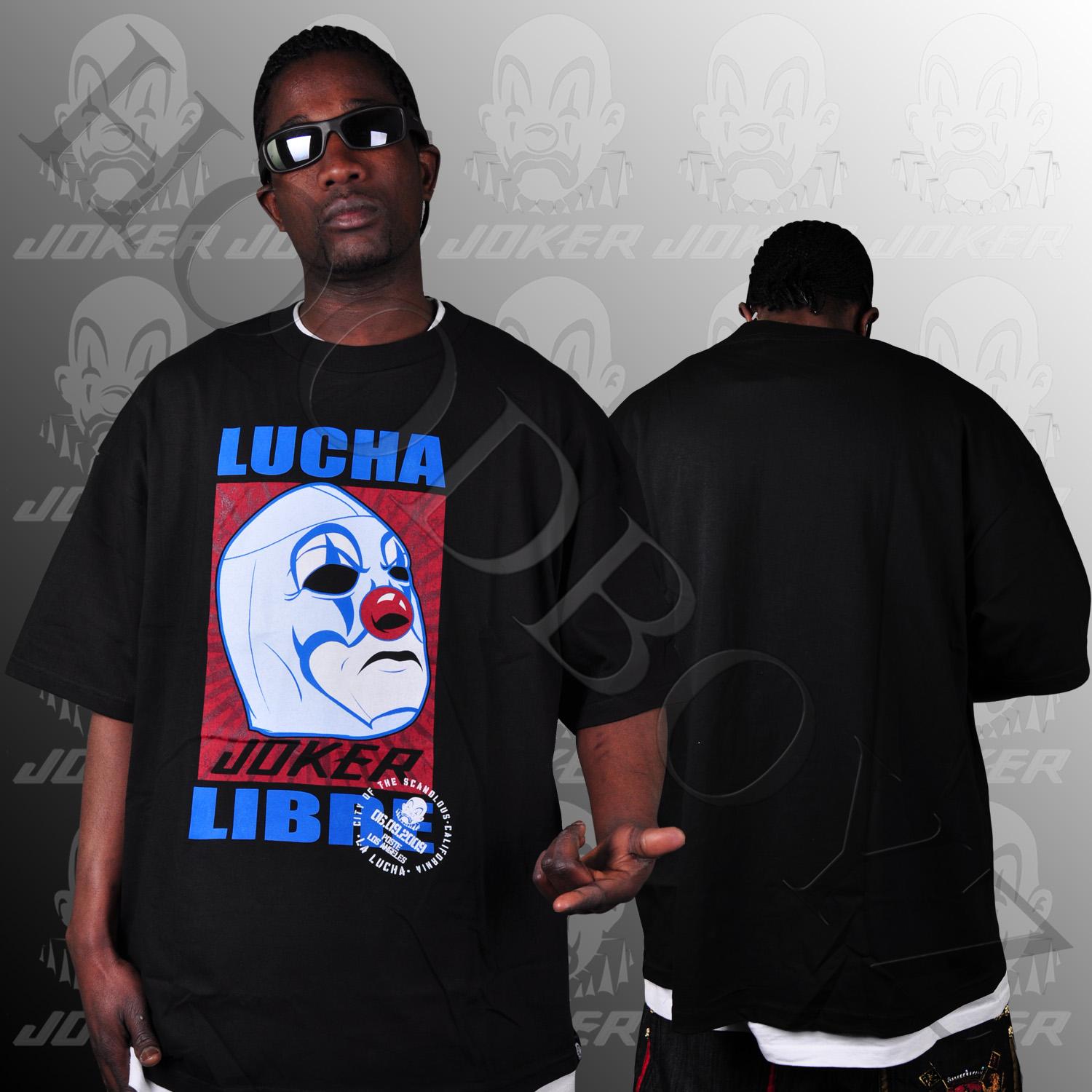 Foto Joker Lucha Libre T-shirt Negro