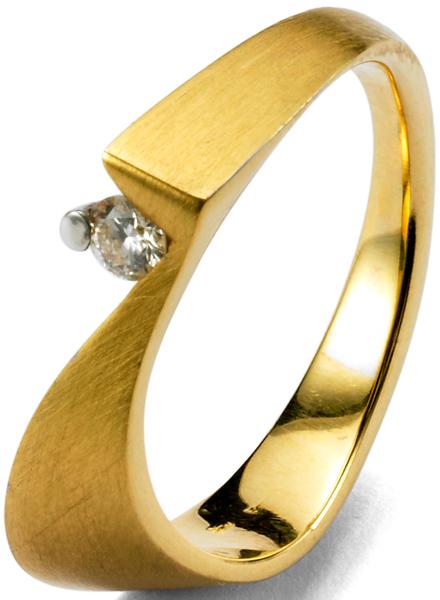 Foto joyas oro anillo diamantes - mujer