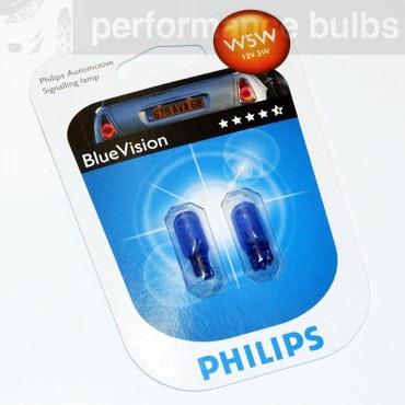 Foto Juego de 2 lámparas philips (w5w)12v 5w ' blue ultra vision'