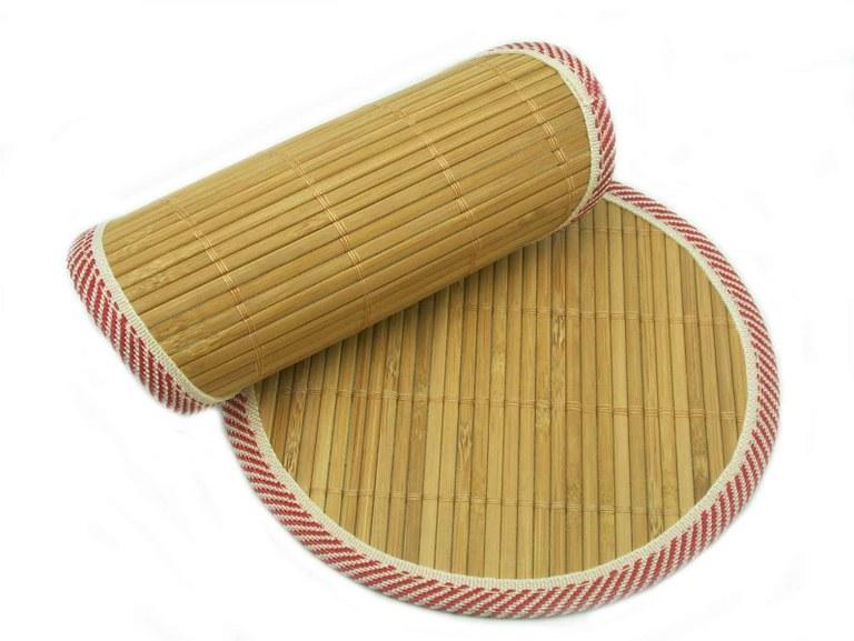 Foto Juego de 6 individuales redondos de bambú