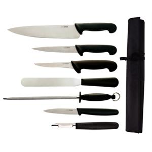 Foto Juego de cuchillos de chef Hygiplas Juego de siete piezas con cuchillo de cocinar de 10'.