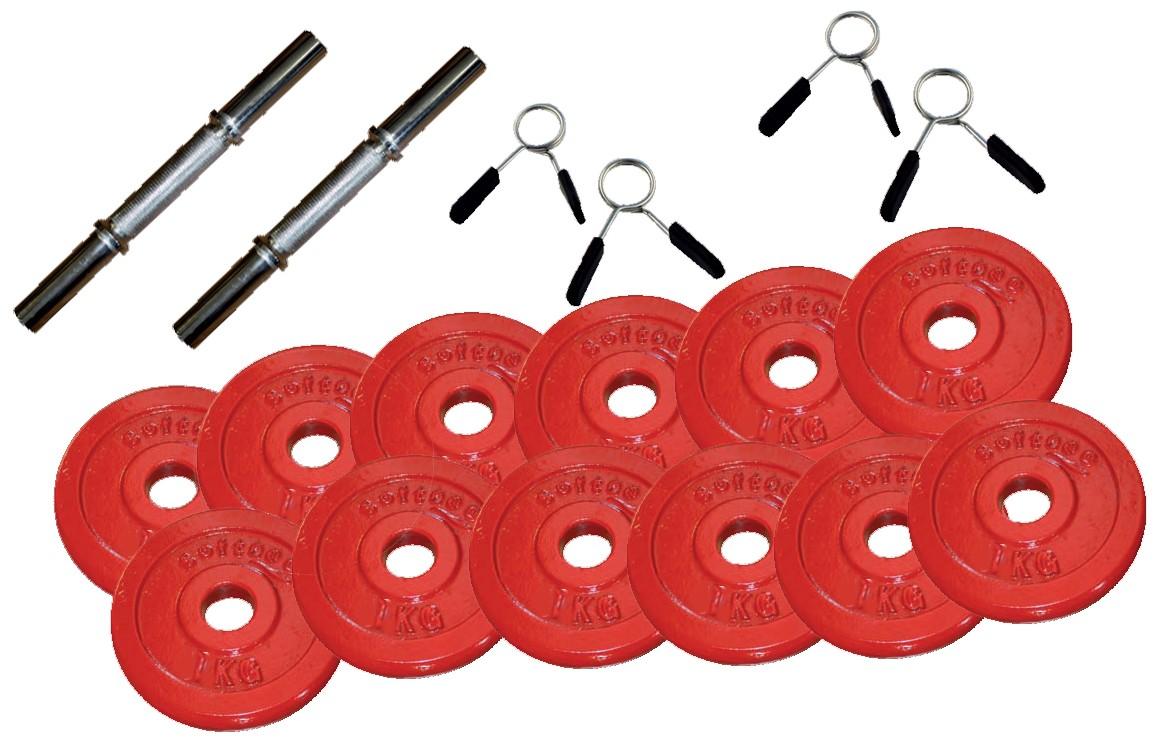 Foto Juego de mancuernas de hierro softee gimnasio fitness