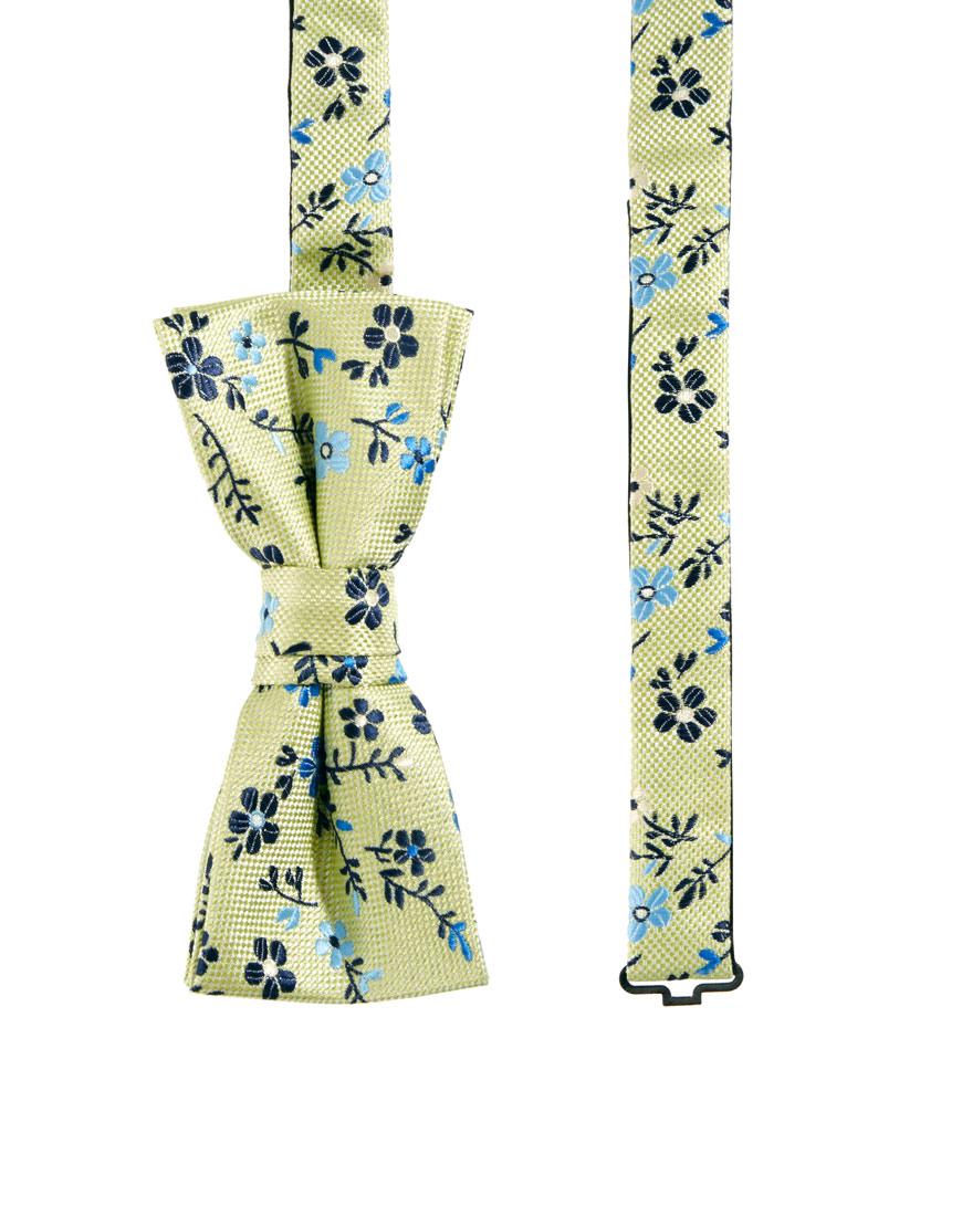 Foto Juego de pajarita y pañuelo de bolsillo de Selected Azul