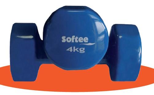 Foto Juego de pesas de vinilo softee gimnasio fitness (diversos pesos)
