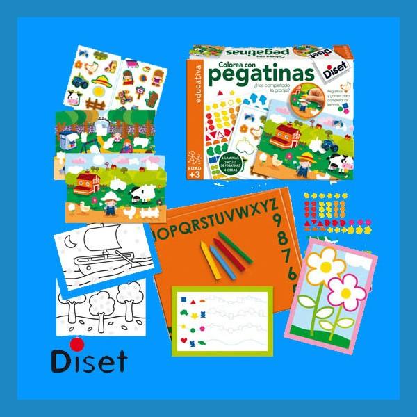 Foto Juego diset didactico colorea con pegatinas