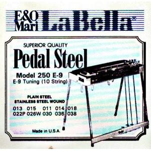Foto Juego pedal steel la bella 250-e9 w-plata 10 cuerdas
