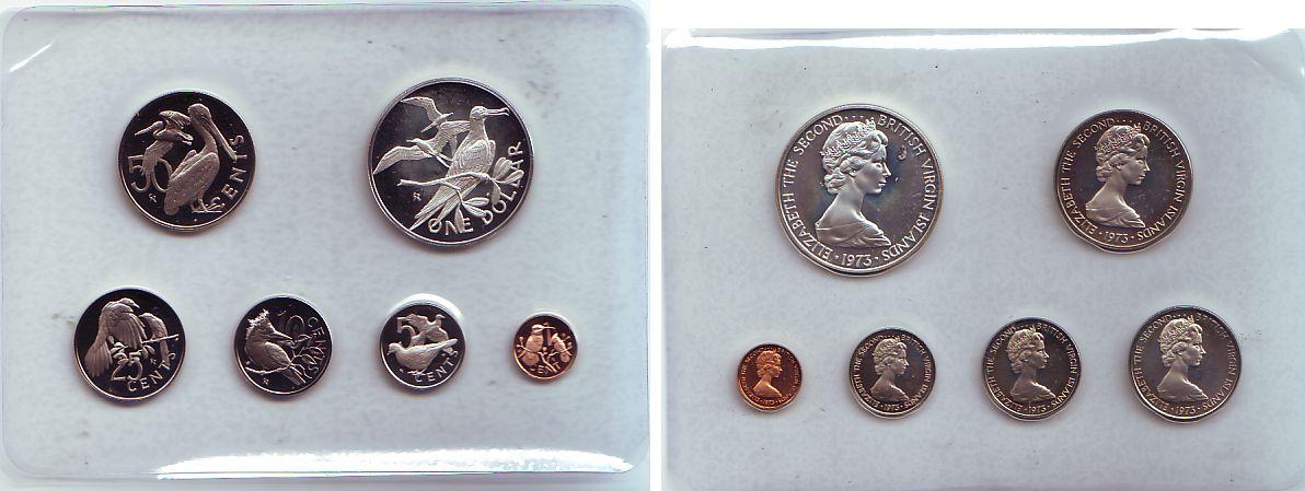 Foto Jungferninseln/ British Virgin Island Kms 1 Cent 1 Dollar 1976
