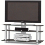 Foto Just-racks® Tv1203al-bg Mesa De Cristal Oscuro