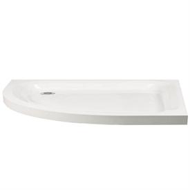 Foto Just Trays Ultracast Left Hand Offset Quadrant Flat Top Shower Tray Wh
