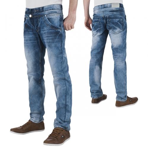 Foto Justing Jeans Strong Classic Fit Jeans azul talla W 33 (aprox. 87cm)
