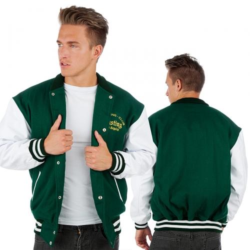 Foto Justing pantalón vaquero College Chaqueta verde/blanca talla XXL