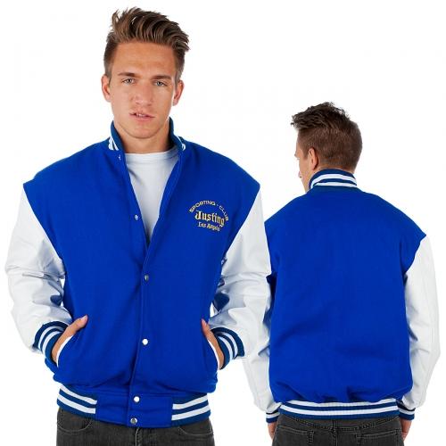 Foto Justing vaquero College chaqueta azul eléctrico/blanco talla S