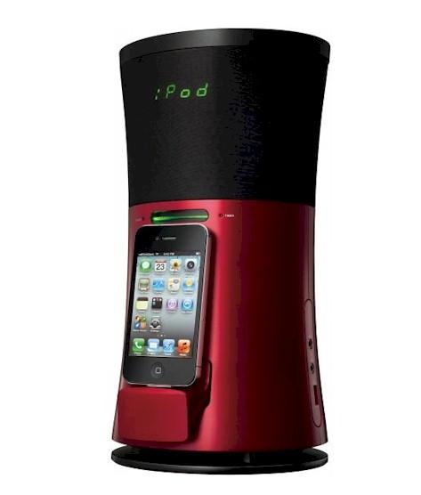 Foto JVC NX-SA1 Rojo-negro, sistema de altavoces para iPhone