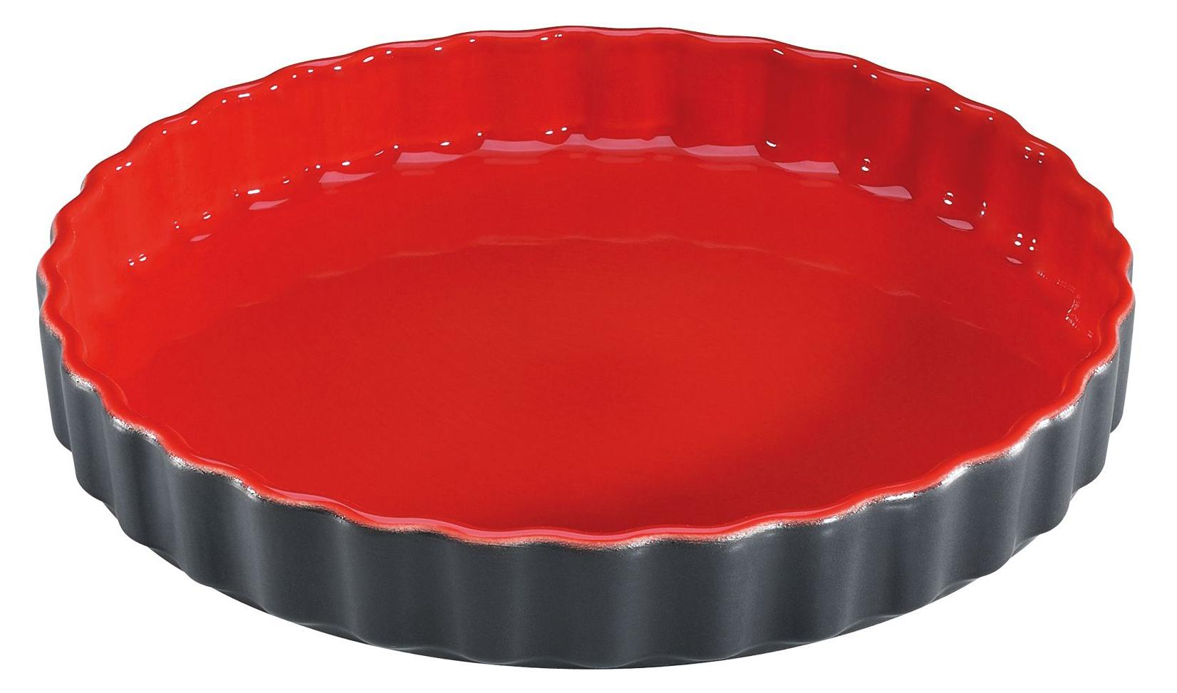 Foto Küchenprofi Forma para tartas Elsass, cerámica, 28 cm, negra/rojo (H