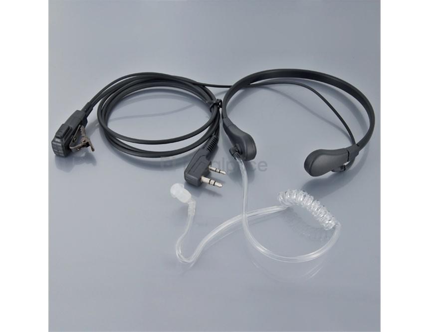 Foto K vibra la garganta vibración de los altavoces / micrófono con clip para interfonos (Negro)