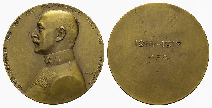 Foto Kaiserreich ÖSterreich Bronzemedaille (A Hartig) 1917