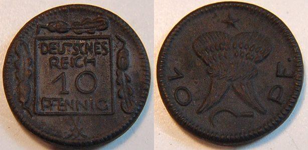 Foto Kaiserreich / Probe 10 Pfennig Probe ca 1920