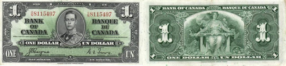 Foto Kanada 1 Dollar 1937